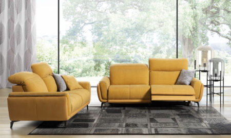 Ensemble canapé 2 places + 3 places 2 relax électriques